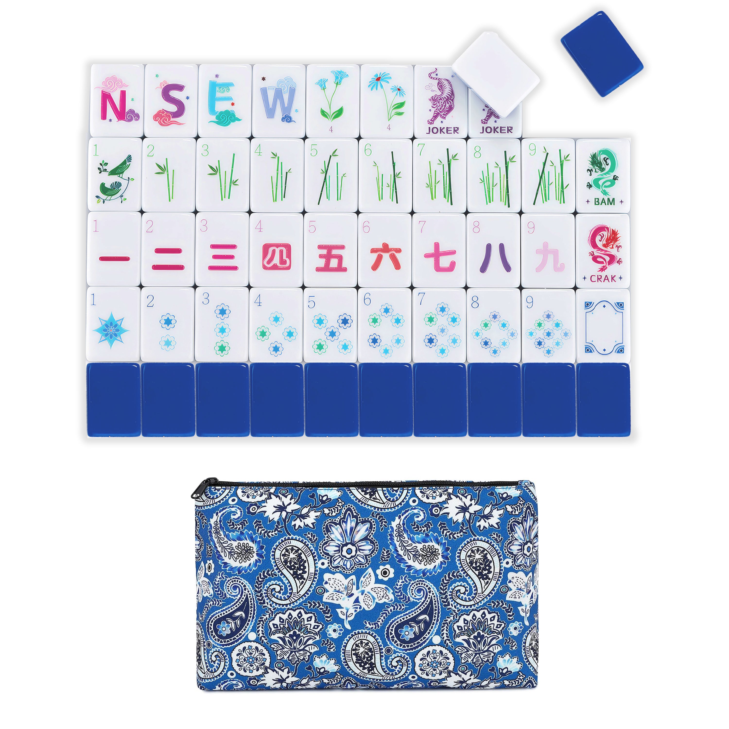 Blue Tiger Collection American Mahjong Tile Set (160pc) – Sweet