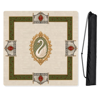 Red Vintage Antique Collection Mahjong Mat for Table - Shipped Rolled