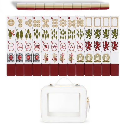 Red Vintage Antique Collection American Mahjong Tile Set (160pc)