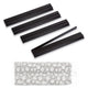 (17in.) Black Wooden Mahjong Racks with Pushers & Travel Bag - Set of 4