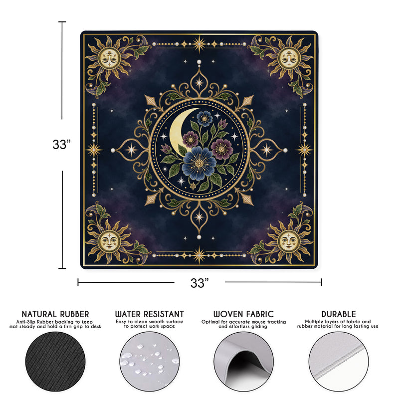 Celestial Pearl Collection Mahjong Mat for Table - Shipped Rolled