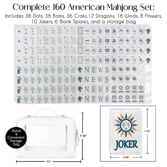 Celestial Pearl Collection American Mahjong Tile Set (160pc)