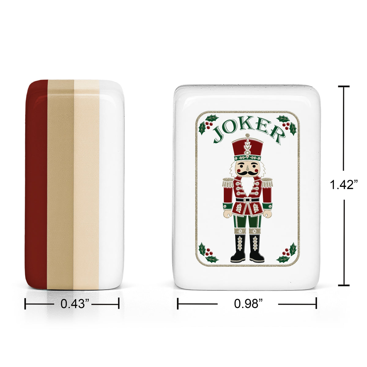 Holiday Red Christmas Collection American Mahjong Tile Set (160pc)