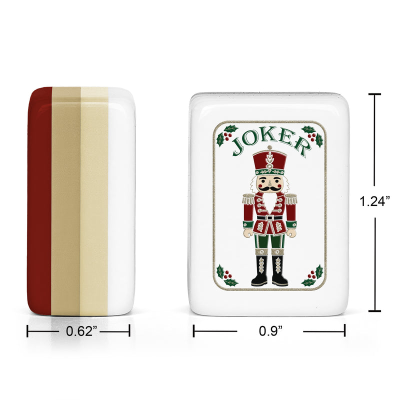 Holiday Red Christmas Collection American Mahjong Tile Set (160pc)