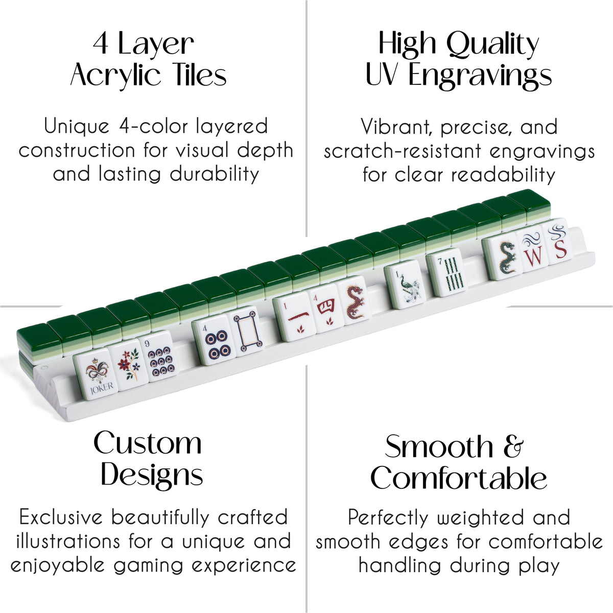 Green Classic Collection American Mahjong Tile Set (160pc)
