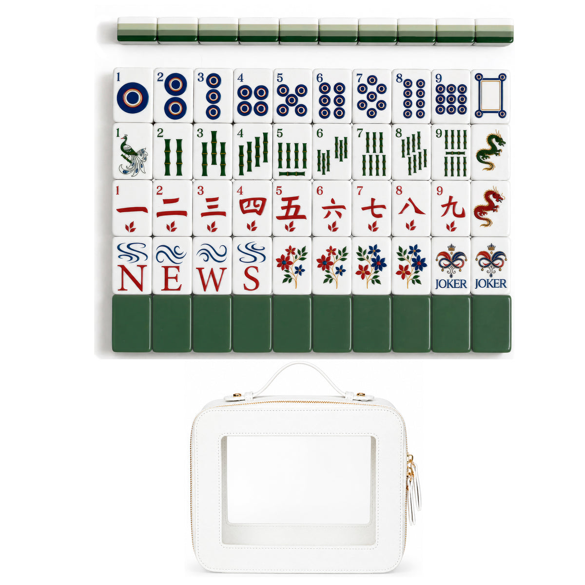 Green Classic Collection American Mahjong Tile Set (160pc)