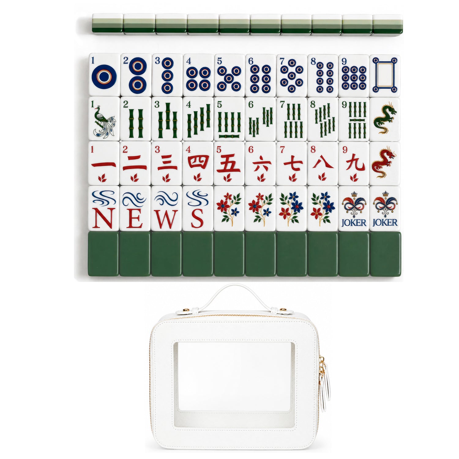 Green Classic Collection American Mahjong Tile Set (160pc)