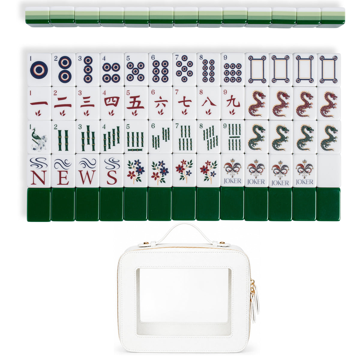 Green Classic Collection American Mahjong Tile Set (160pc)
