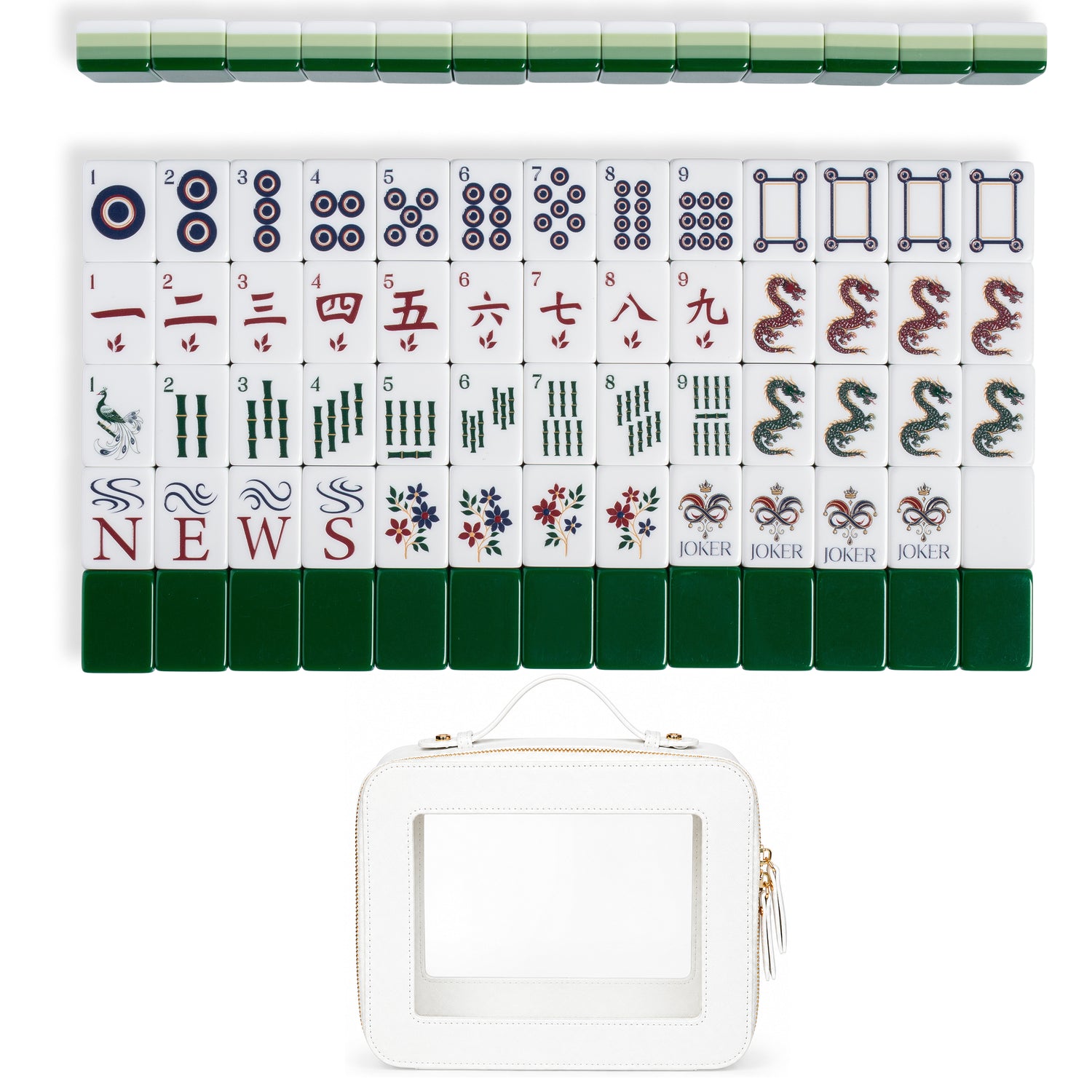 Green Classic Collection American Mahjong Tile Set (160pc)