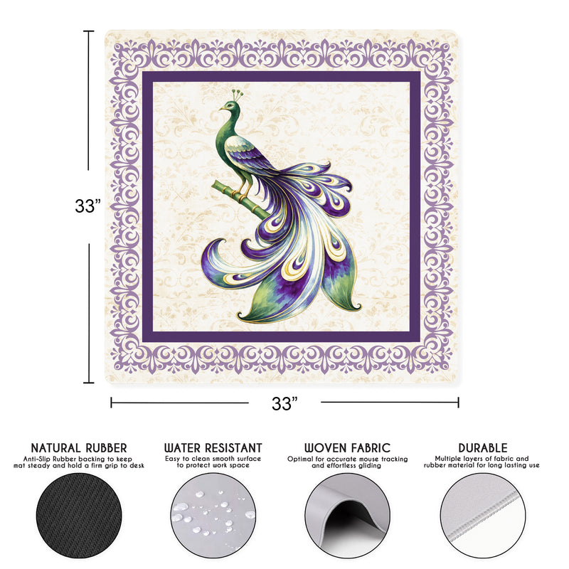 Purple Classic Collection Mahjong Mat for Table - Shipped Rolled