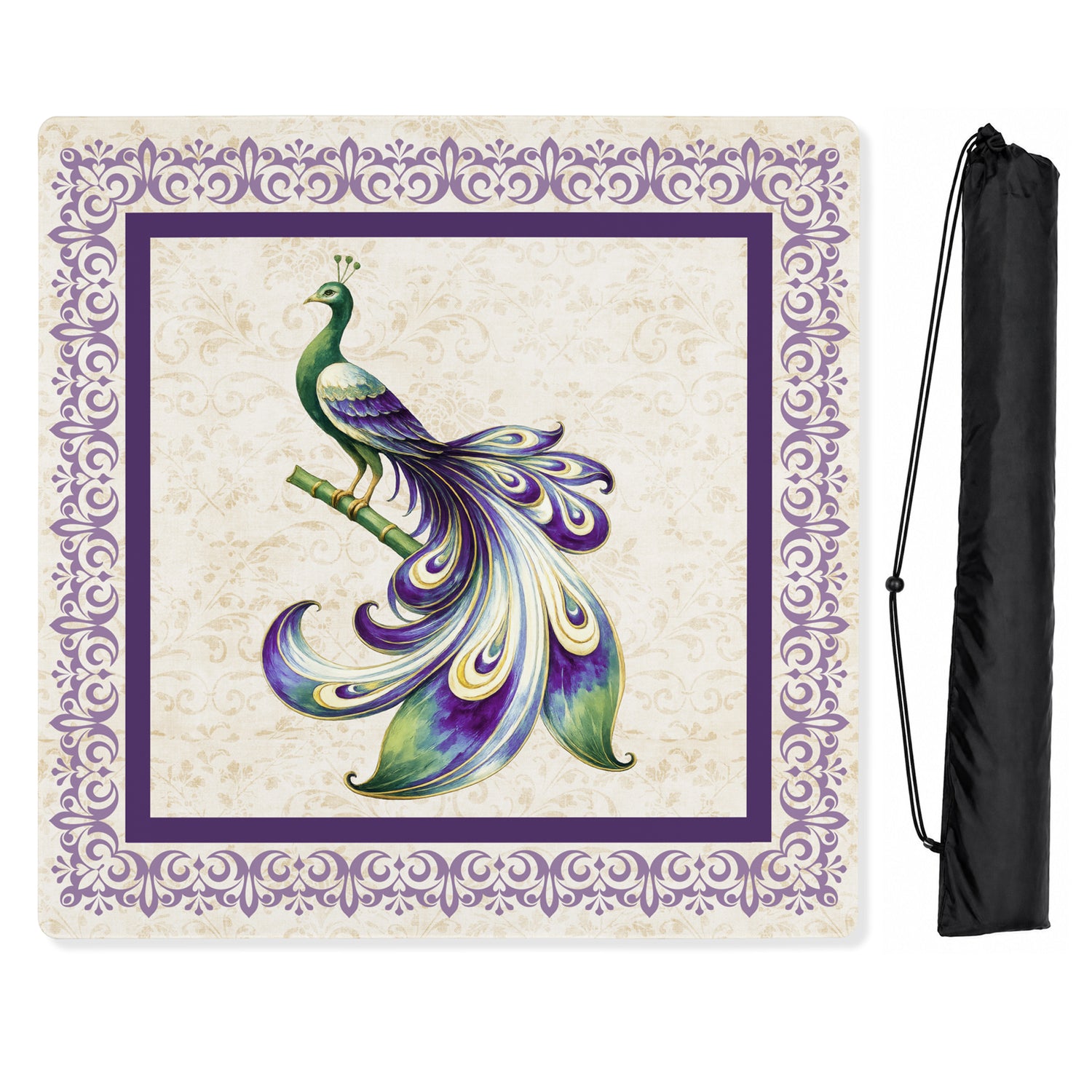 Purple Classic Collection Mahjong Mat for Table - Shipped Rolled