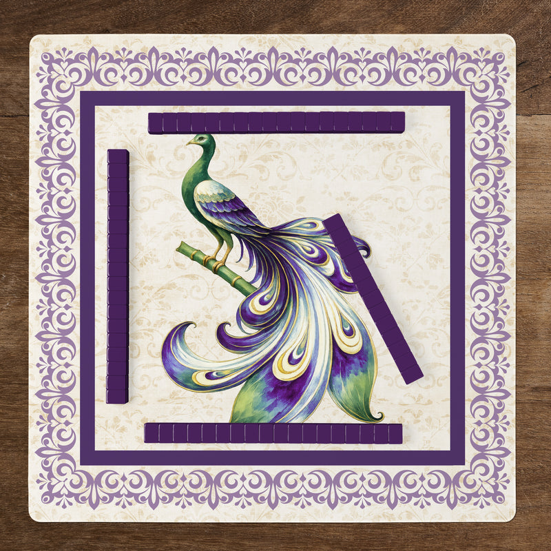 Purple Classic Collection Mahjong Mat for Table - Shipped Rolled