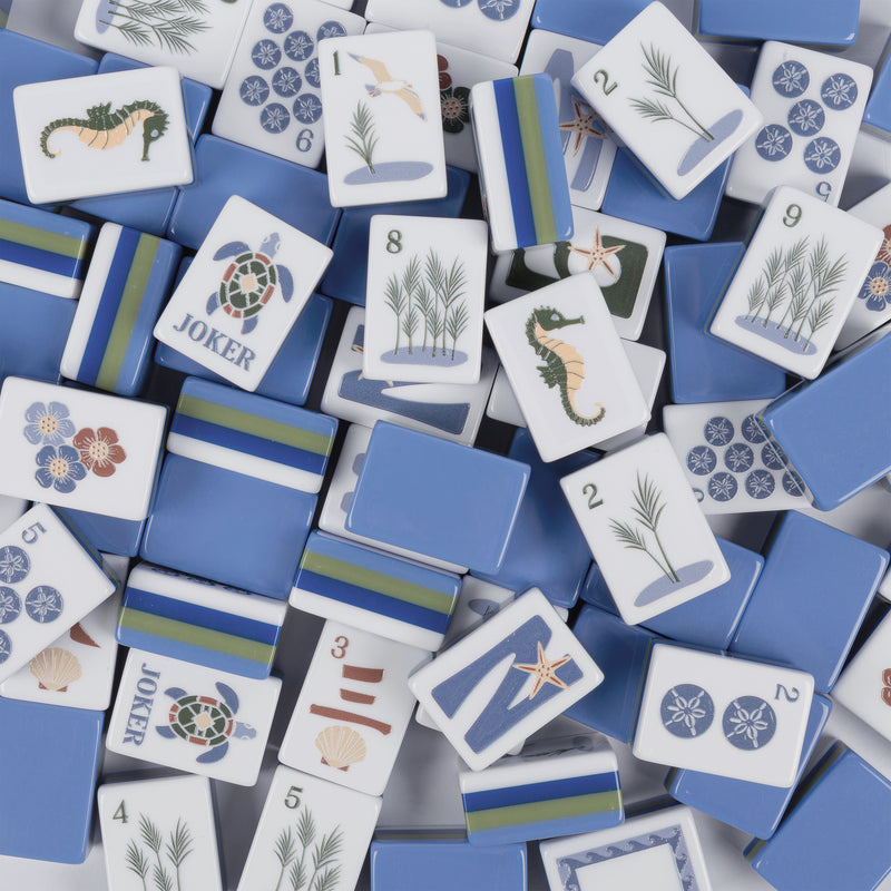 Sky Blue Coastal Paradise Collection American Mahjong Tile Set (160pc)
