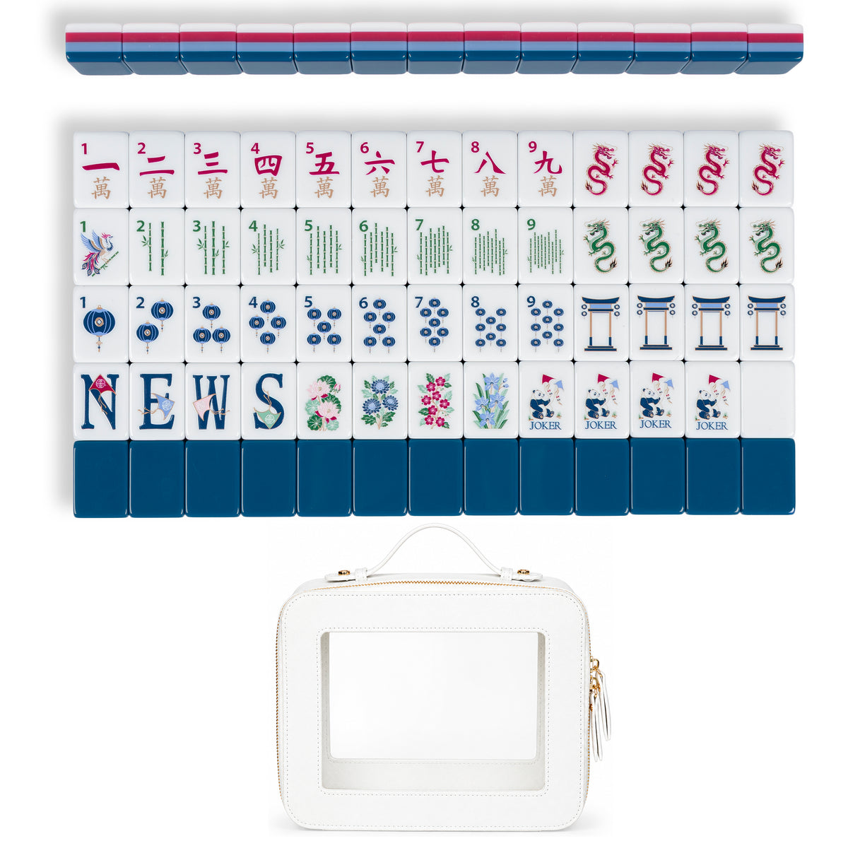 Blue MJTI Community Collection American Mahjong Tile Set (160pc)