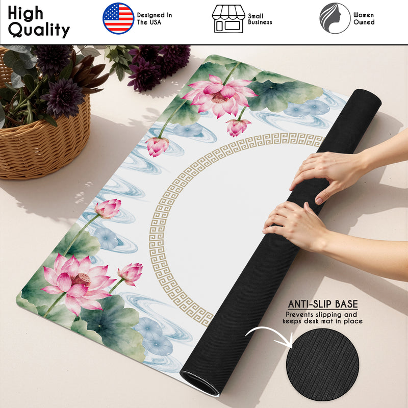 MJTI Community Collection - Floral - Mahjong Mat for Table - Shipped Rolled