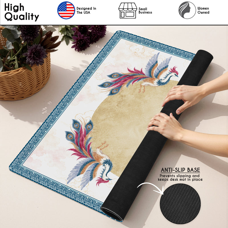 MJTI Community Collection - Phoenix - Mahjong Mat for Table - Shipped Rolled