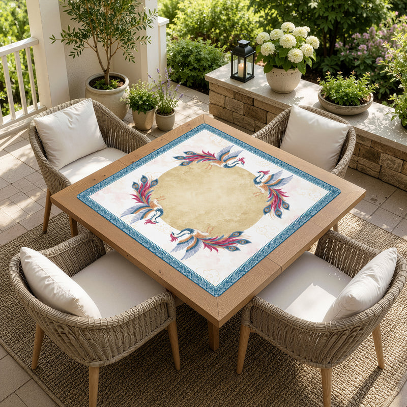 MJTI Community Collection - Phoenix - Mahjong Mat for Table - Shipped Rolled