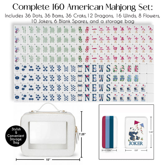 Pink MJTI Community Collection American Mahjong Tile Set (160pc)