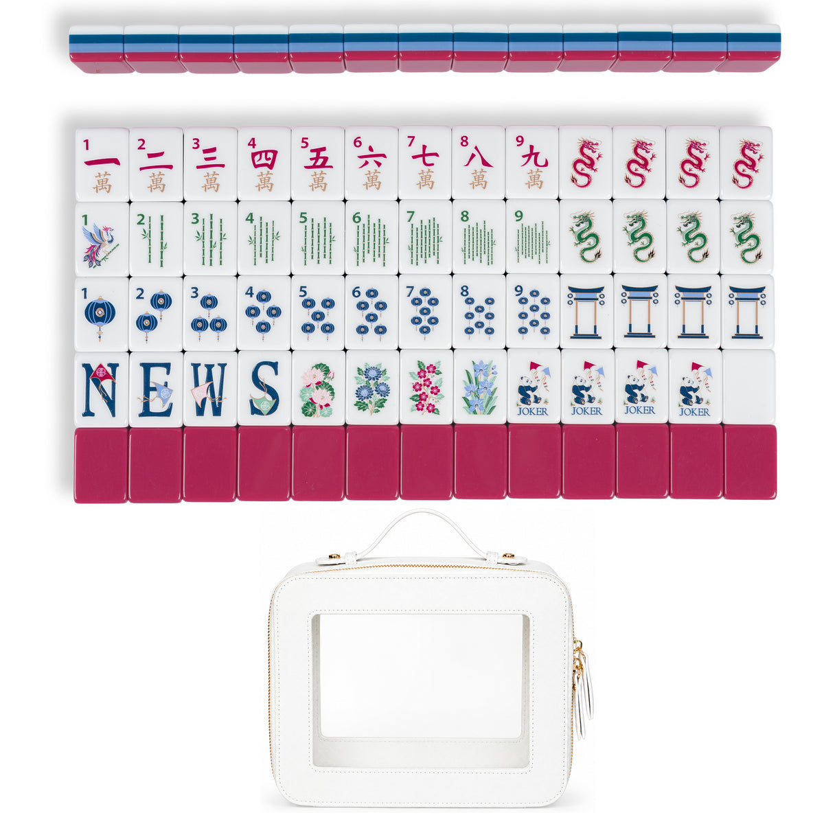 Pink MJTI Community Collection American Mahjong Tile Set (160pc)