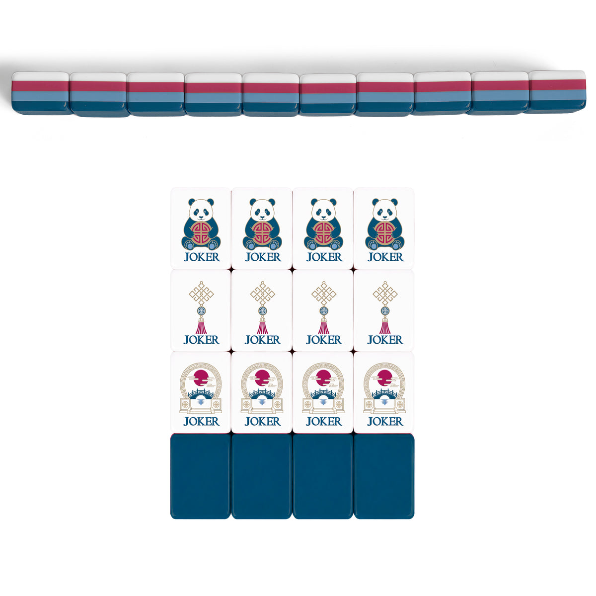 Blue MJTI Community Collection Limited Edition American Mahjong Tile Set Joker Expansion (12pc)