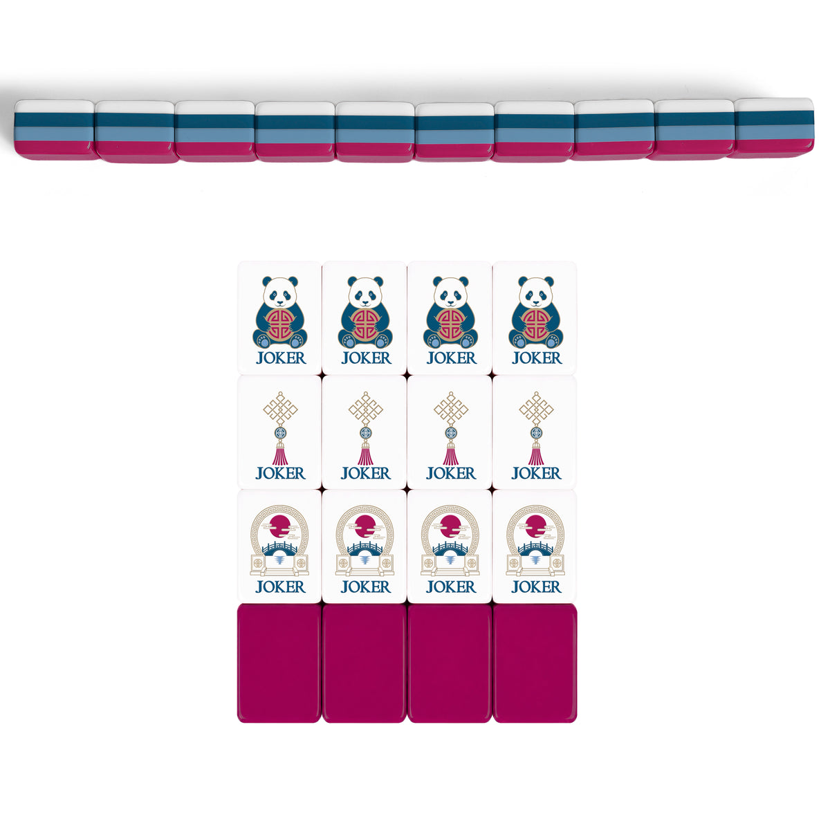 Pink MJTI Community Collection Limited Edition American Mahjong Tile Set Joker Expansion (12pc)