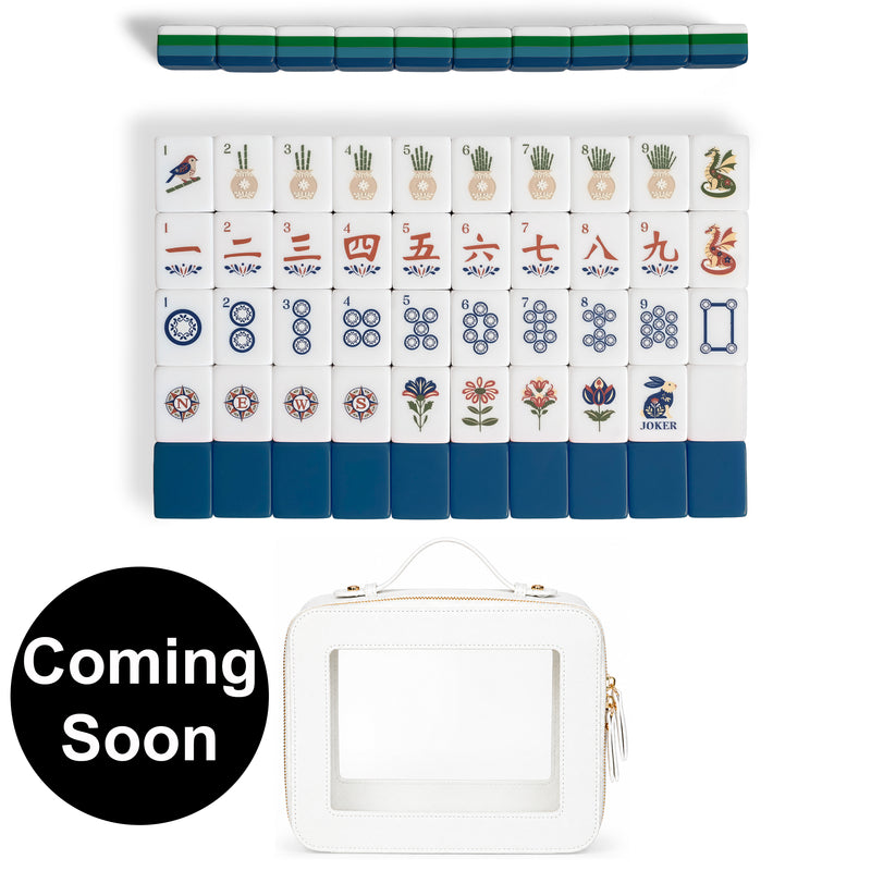 Navy Folk Collection American Mahjong Tile Set (160pc)