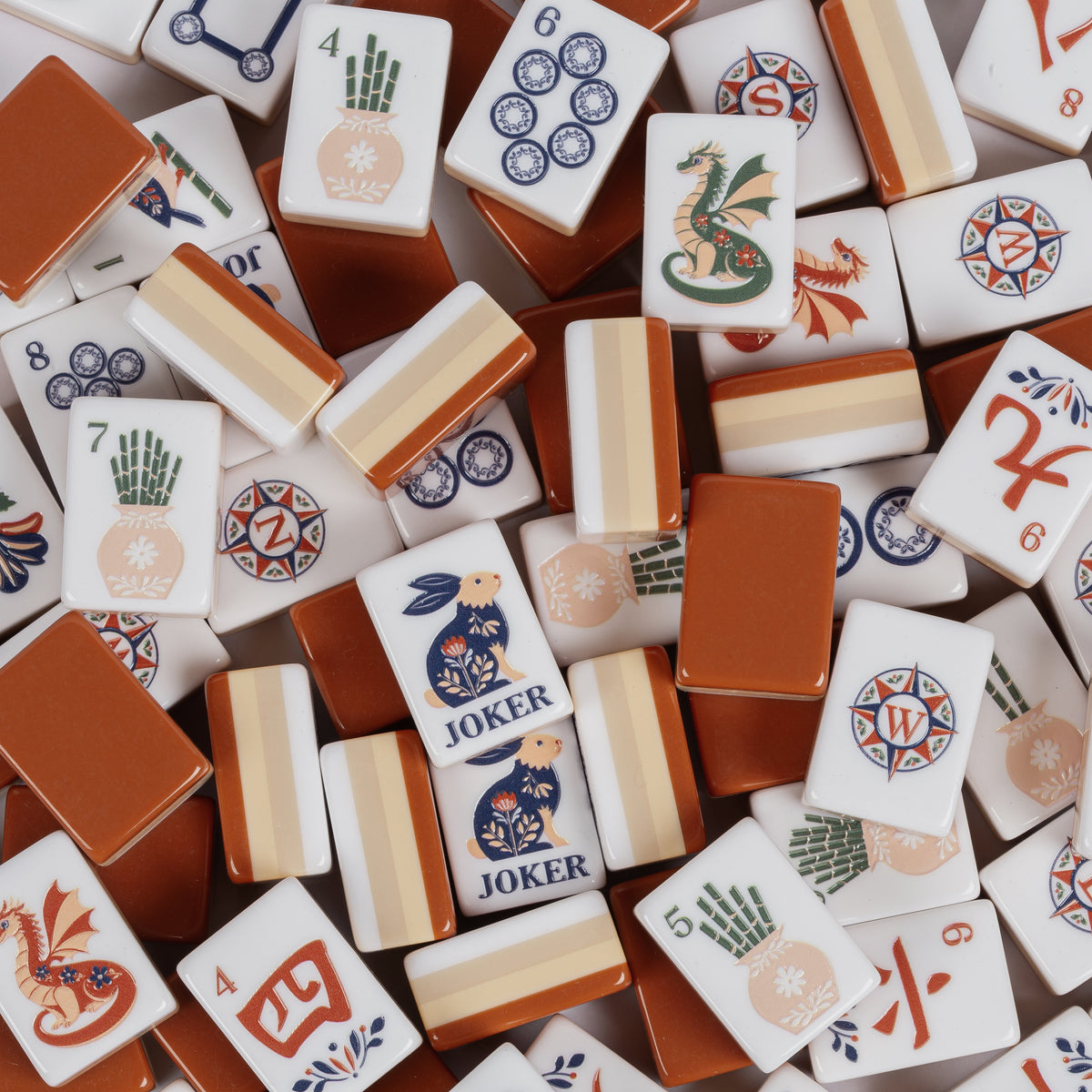 Sweet JoJo Designs Orange Folk Collection Tiles