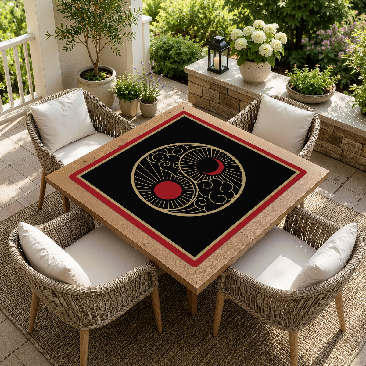Golden Pearl Collection Mahjong Mat for Table - Shipped Rolled