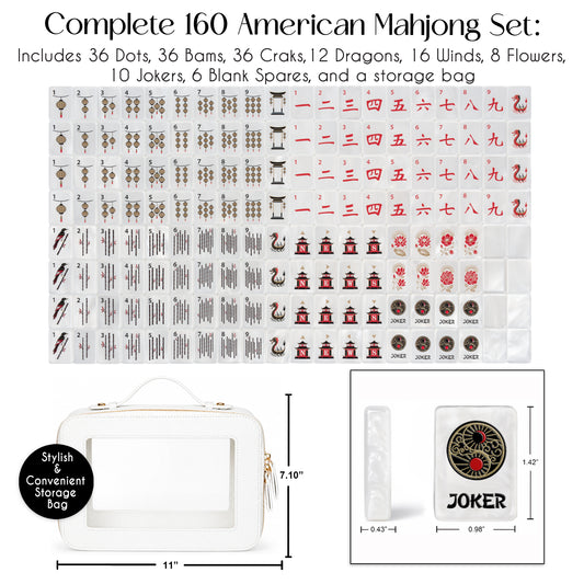 Golden Pearl Collection American Mahjong Tile Set (160pc)