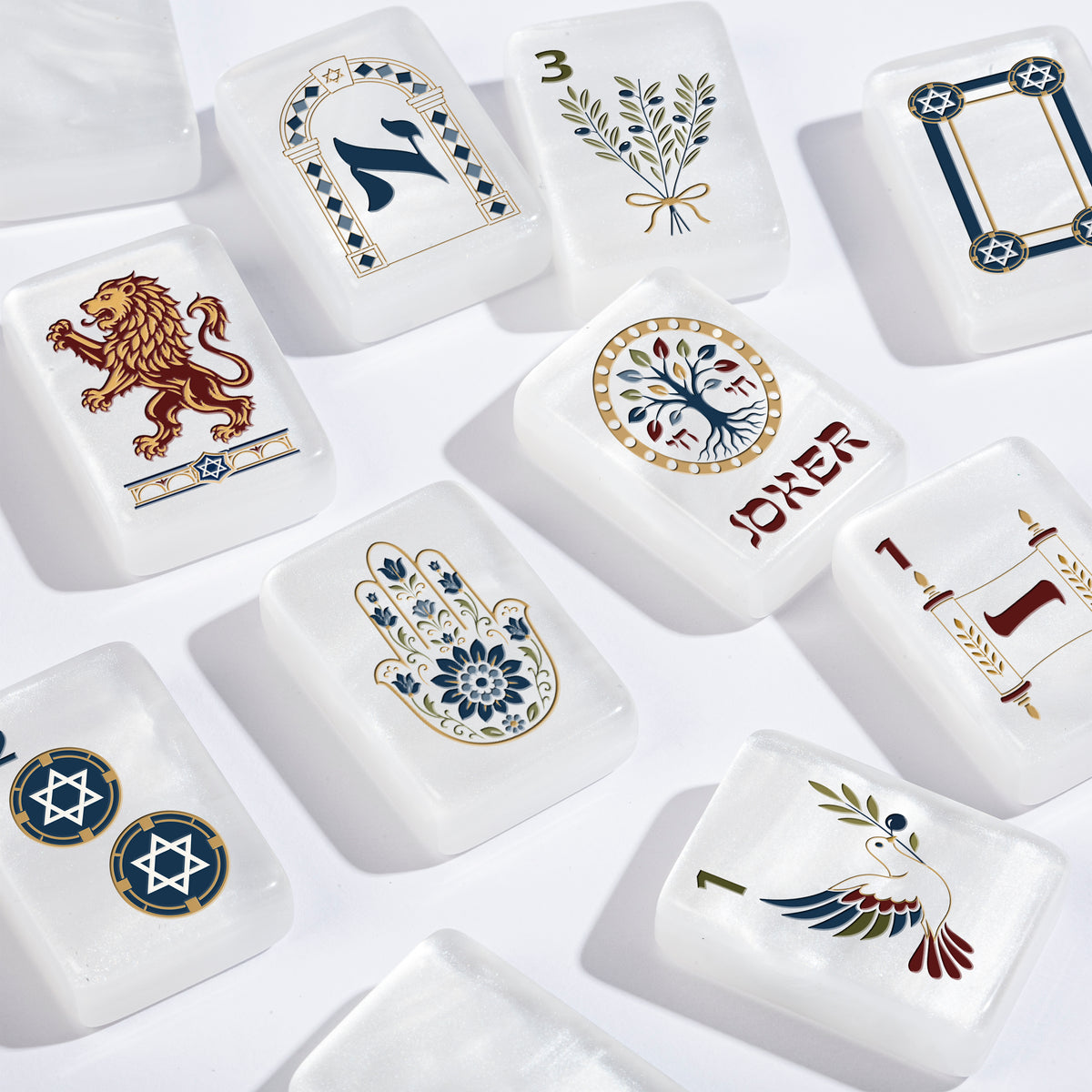 Judaica Pearl Collection American Mahjong Tile Set (160pc)