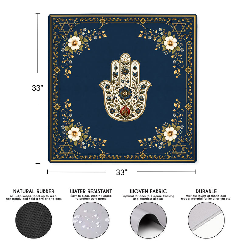 Judaica Pearl Collection - Mahjong Mat for Table - Shipped Rolled