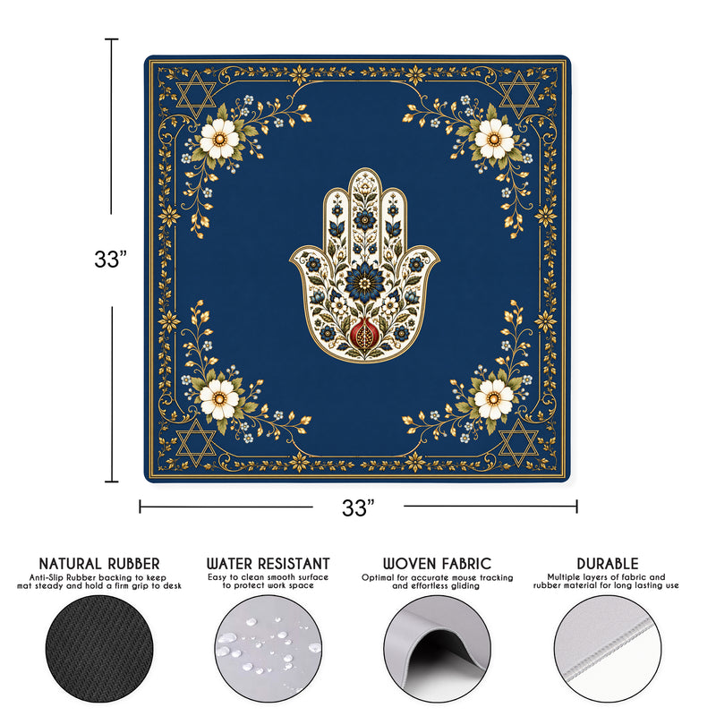 Judaica Pearl Collection - Mahjong Mat for Table - Shipped Rolled