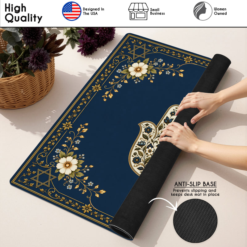Judaica Pearl Collection - Mahjong Mat for Table - Shipped Rolled