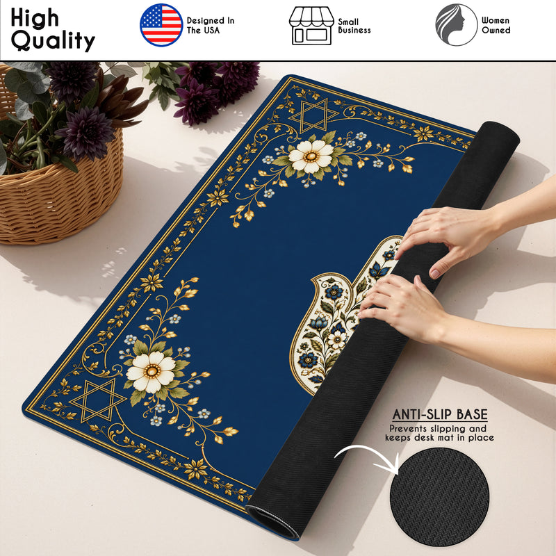 Judaica Pearl Collection - Mahjong Mat for Table - Shipped Rolled