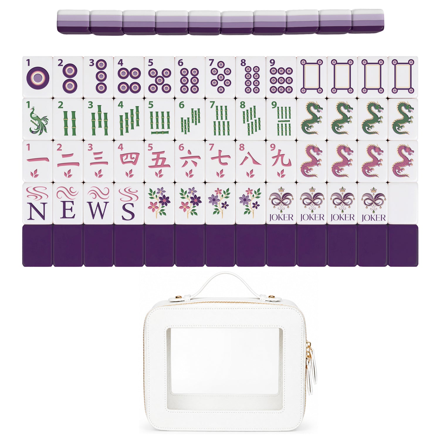 Purple Classic Collection American Mahjong Tile Set (160pc)