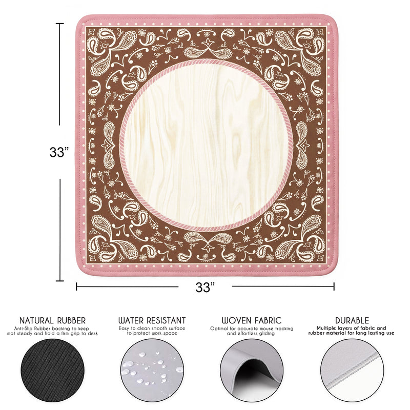 Boho Western Cowgirl Collection Mahjong Mat for Table - Shipped Rolled