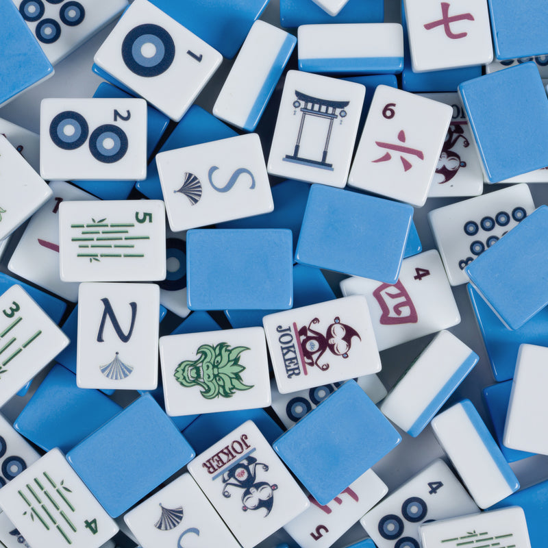 Blue Monkey Collection Melamine American Mahjong Tile Set (160pc)