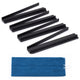 (20in.) Black Wooden Mahjong Racks with Pushers & Travel Bag - Set of 4