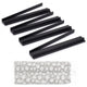(17in.) Black Wooden Mahjong Racks with Pushers & Travel Bag - Set of 4
