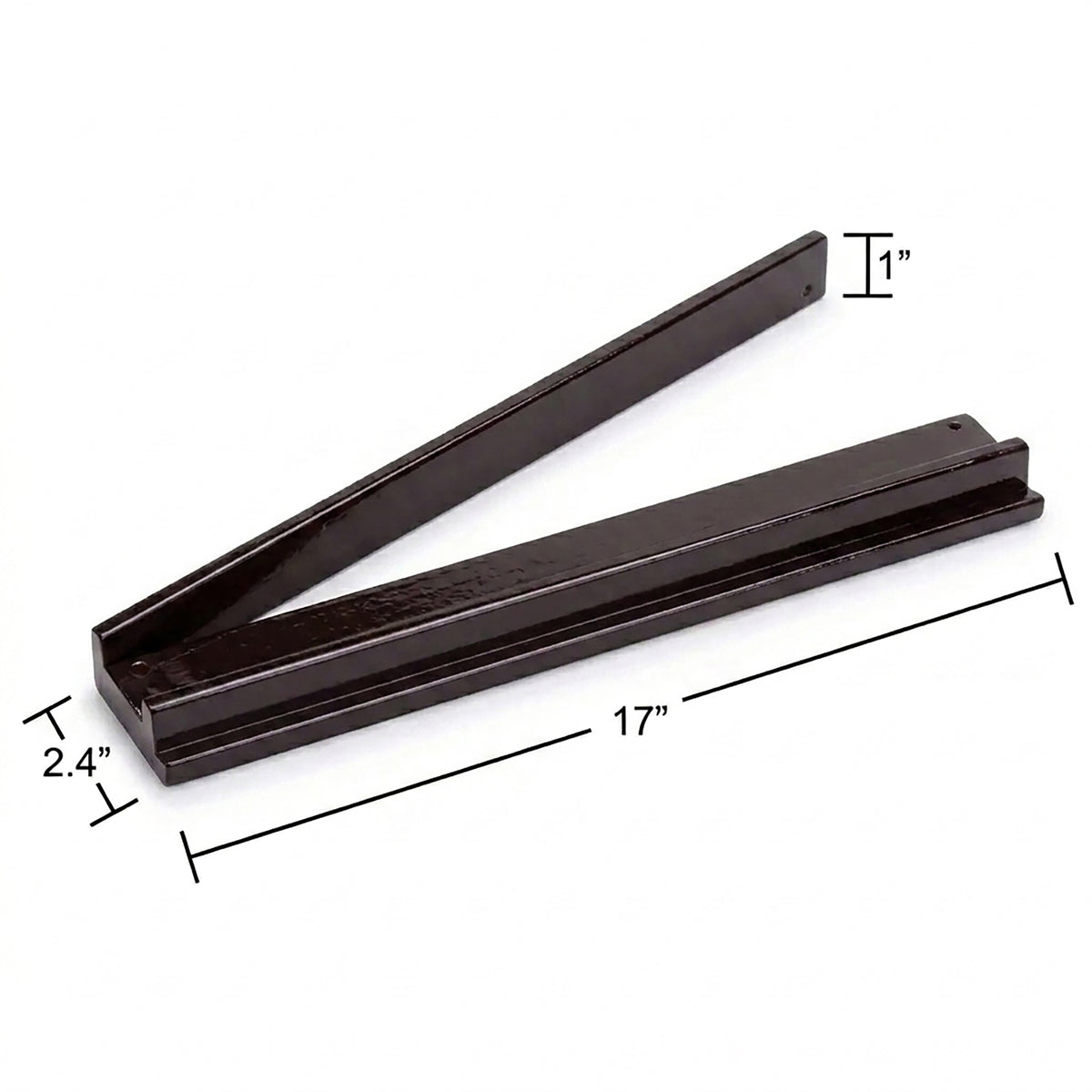 (17in.) Dark Brown Wooden Mahjong Racks with Pushers & Travel Bag - Set of 4