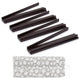 (17in.) Dark Brown Wooden Mahjong Racks with Pushers & Travel Bag - Set of 4