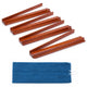(20in.) Cherry Stain Wooden Mahjong Racks with Pushers & Travel Bag - Set of 4