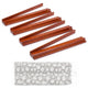 (17in.) Cherry Stain Wooden Mahjong Racks with Pushers & Travel Bag - Set of 4