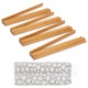 (17in.) Light Brown Wooden Mahjong Racks with Pushers & Travel Bag - Set of 4