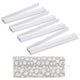(17in.) White Wooden Mahjong Racks with Pushers & Travel Bag - Set of 4