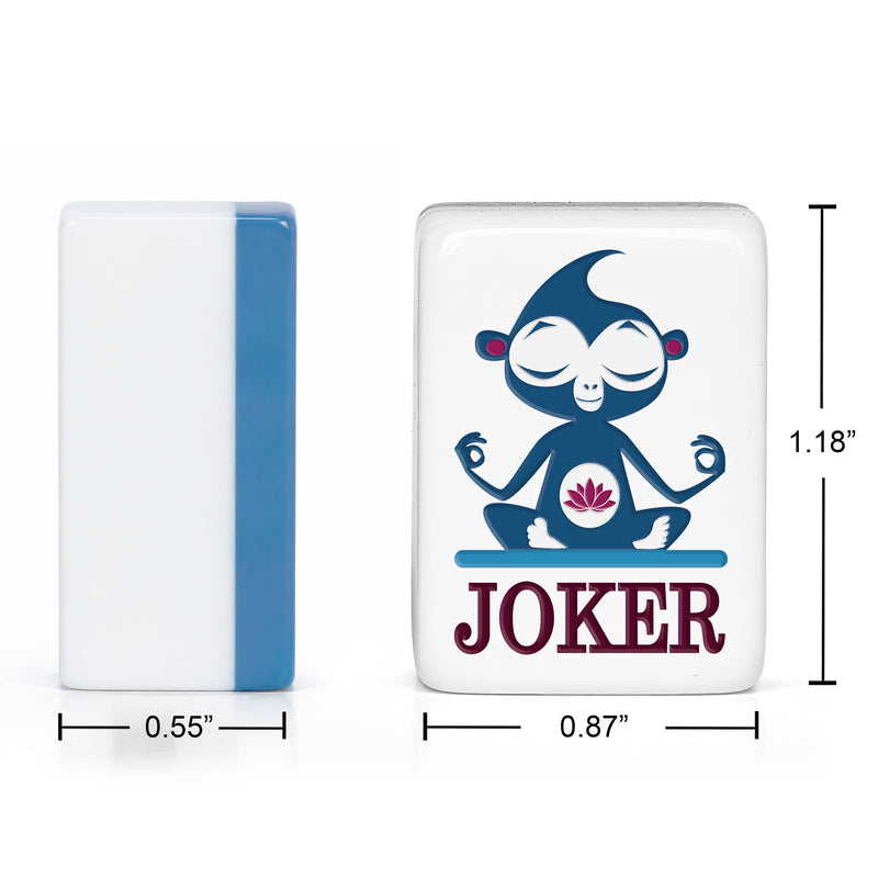 Blue Monkey Collection Melamine American Mahjong Tile Set (160pc)