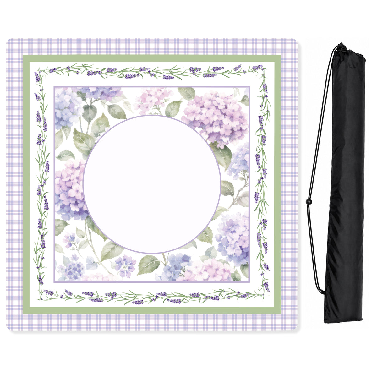 Purple Secret Garden Collection Mahjong Mat for Table - Shipped Rolled