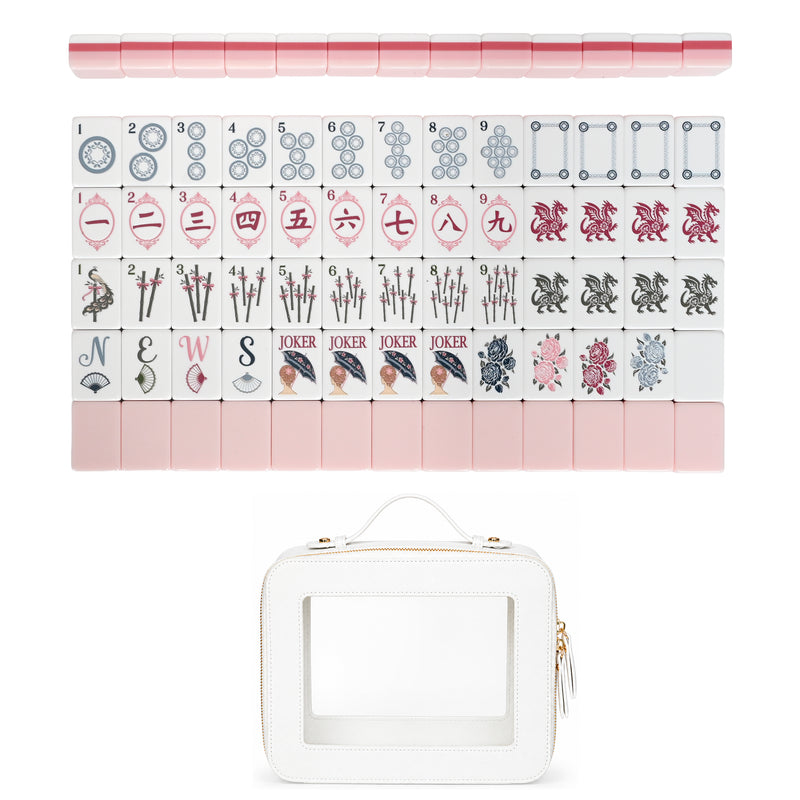 Pink Shabby Chic Collection American Mahjong Tile Set (160pc)