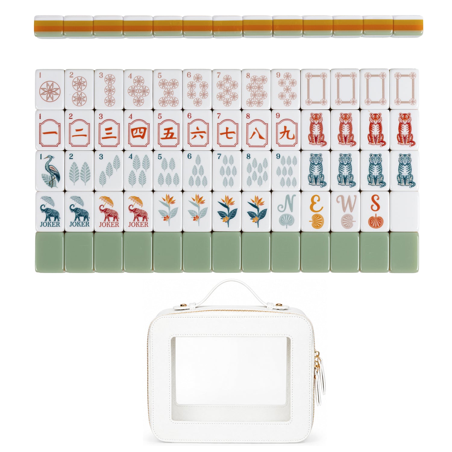 Sage Green Vintage Paradise Collection American Mahjong Tile Set (160pc)