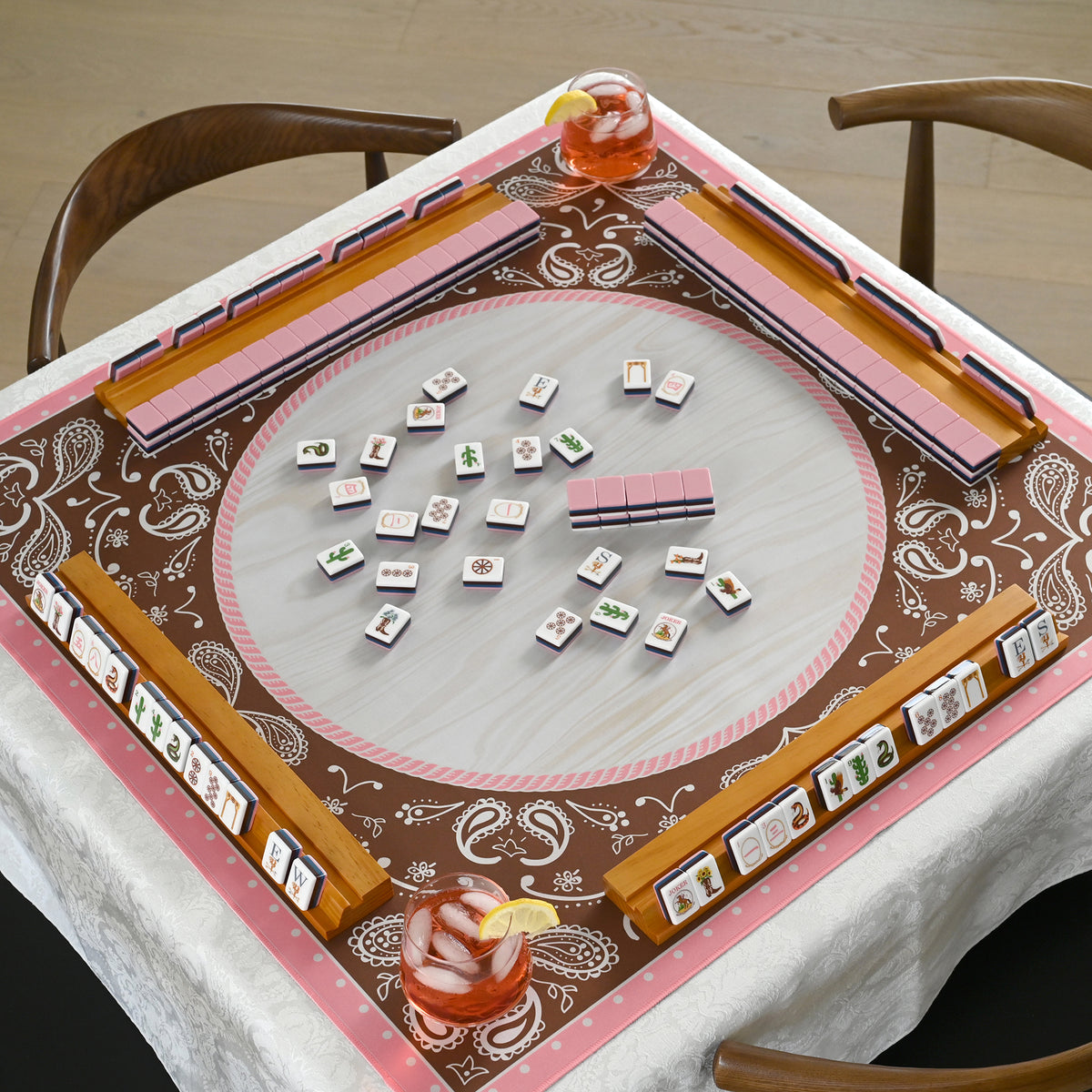 Pink Western Collection American Mahjong Tile Set (160pc)
